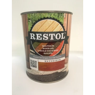Afbeelding van Restol Houtolie Zijdeglans Roodbruin 1 liter