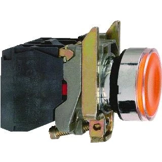 Afbeelding van Schneider Electric Verlichte drukknop 1NC 1S geel, Knoppen + Schakelaars, Oranje