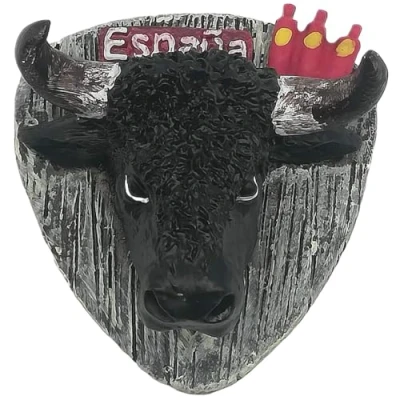 Afbeelding van Stier hoofd van Spanje 3D Koelkast Magnet,Home &amp; Keuken Decoratie magnetische sticker, Magneet toeristische souvenir geschenk