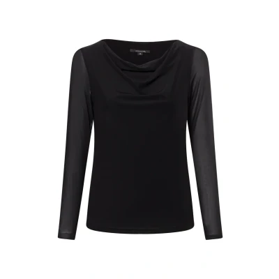 Afbeelding van Comma Mesh Top Effen Zwart 42