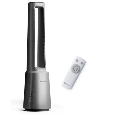 Afbeelding van Pro Breeze Bladloze Torenventilator en HEPA Filter Luchtzuiveraar 105 cm Hoog Aircooler Afstandsbediening, 10 Snelheden, 75 Graden Draaiing, Grote Stille Luchtkoeler Ventilator