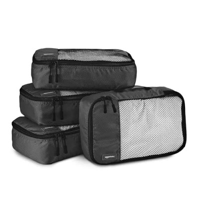 Afbeelding van Amazon Basics Grote kledingzakken, zwart, Small