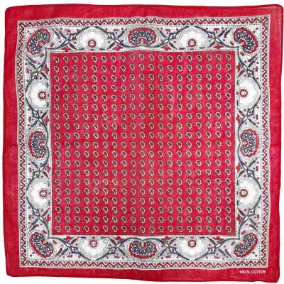 Afbeelding van Zac&#039;s Alter Ego Retro Red Paisley with Vintage Border Bandana Rood