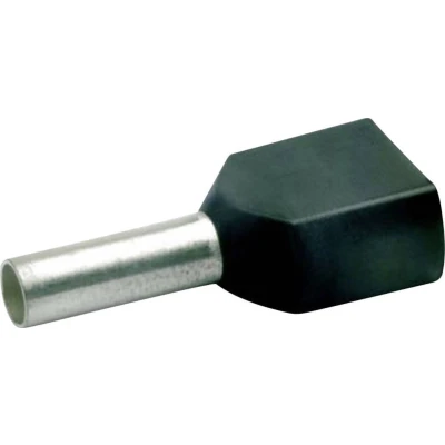 Afbeelding van Klauke 8728 Dubbele adereindhulzen 1.5 mm² Deels geïsoleerd Zwart 1000 stuk(s)