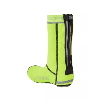 Afbeelding van SEALSKINZ Uniseks Caston overschoenen met open zool voor fietsers, alle weersomstandigheden, neongeel, M