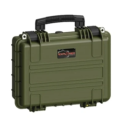 Afbeelding van Explorer Cases Outdoor koffer 3815HL.G green with pick &amp; pluck foam (b x h d) 38 27 16 cm Olijf groen