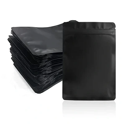 Afbeelding van 80 stuks 10 x 15 cm hersluitbare zakken, holografische verpakkingszakken, aluminium platte zakken met ritssluiting voor het bewaren van ornamenten, noten, snoep, koffiebonen