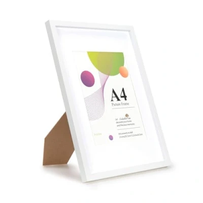 Afbeelding van Scholar Tree A4 lijst 1 stuk, witte fotolijsten, 21 x 29,7 cm, houten fotolijsten met 6x8 bevestiging, standaard, tafelblad of wandophanging