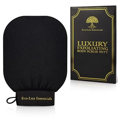 Afbeelding van Eco Lux Essentials Diepe exfoliërende bodyscrub Mitt Skin Cleanser Glove Dead Remover Zachte huid voor slechte douche Huidverzorging Vrouwen &amp; Mannen Body Scrub Fake Tan