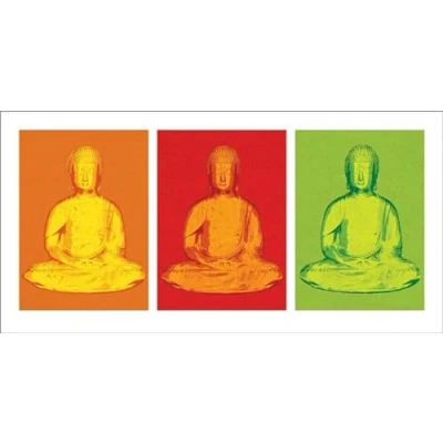 Afbeelding van Kunstdruk Buddha Pop Art 100x50cm