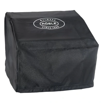 Afbeelding van RÖSLE Afdekhoes BBQ Portable Videro E2 P, G2 hoogwaardige beschermhoes van 100% polyester met PU coating, praktische ritssluiting, weerbestendige afdekking, zwart