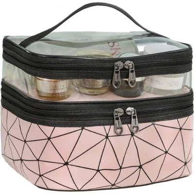 Afbeelding van Make up tas/Cosmetica organizer/Toilettas Dames Leny Roze