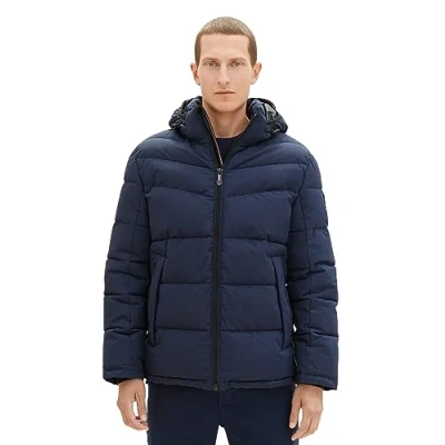 Afbeelding van TOM Tailor MIT Abnehmbarer Kapuze Winterjas, Heren, Maat: Medium, Sky captain blue