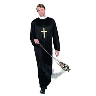 Afbeelding van Verkleedpak Priester Heren Zwart maat M/L