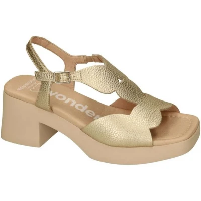 Afbeelding van Wonders Dames goud sandalen maat 41