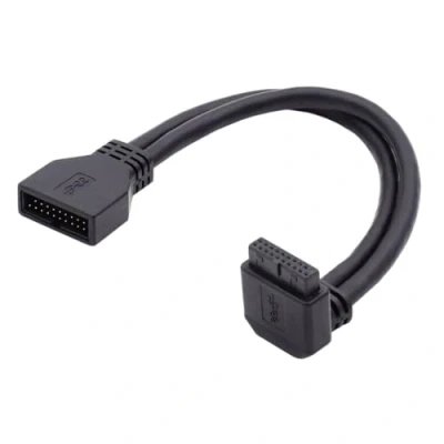 Afbeelding van CY USB C 3.1 ChenYang 3.0 Front Panel Header 19/20Pin Mannelijk naar Vrouwelijk 90 Graden Omhoog Gehoekte Moederbord Poort Verlengkabel Adapter