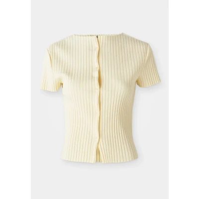 Afbeelding van Gina Tricot Button Vest, Dames, Maat: 36, Flan