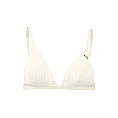 Afbeelding van PUMA Dames Ribbed Triangle Bikini Top, White Combo, XL, XL