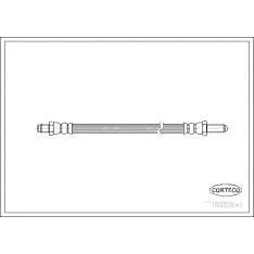 Afbeelding van CORTECO 19030645 Remslang Achteras 195mm FORD: Scorpio Mk2 Sedan (GFR, GGR) 2.3 i 16V, 2.0 i, 2.9 24V, 2.5 TD, 1994 1998