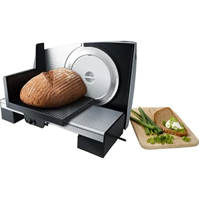 Afbeelding van Steba AS200 Snijmachine Solinger RVS 2 in 1 mes geschikt voor ham en kaas met Ø 170 mm 110 Watt Inox/Zwart