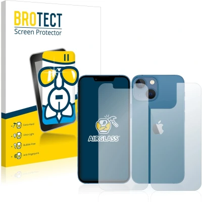 Afbeelding van BROTECT Screenprotector voor Apple iPhone 13 mini (Voor+Achter) Folie Beschermfolie Beschermglas transparant