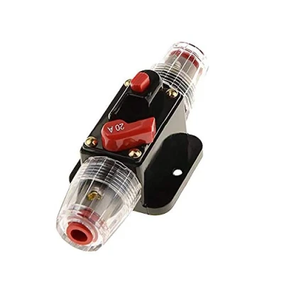 Afbeelding van Mintice 12V 20A Stroomonderbreker Auto Audio Inline Reset zekering Handmatige Zekeringblok Zekeringhouder Bescherming Stereo