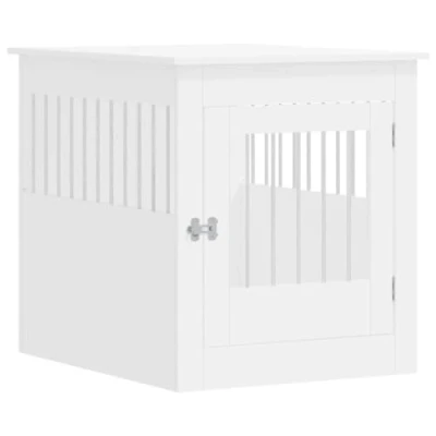 Afbeelding van Hondenbench 64,5x80x71 cm bewerkt hout wit