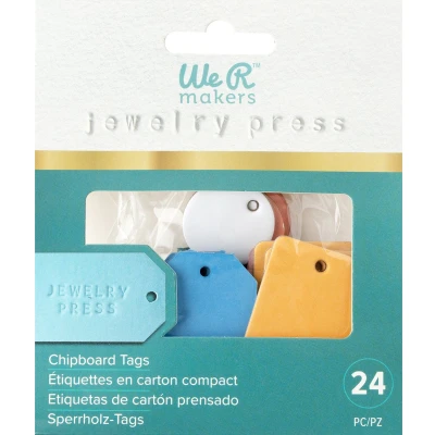 Afbeelding van 24 chipboard tags juwelry press We R