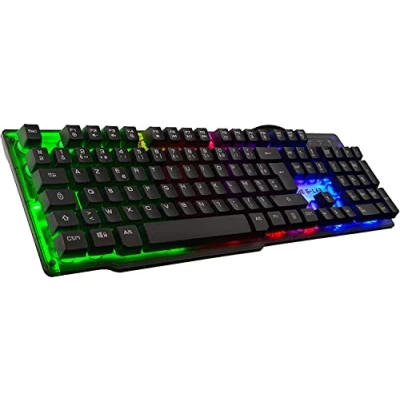 Afbeelding van Toetsenbord The G Lab Keyz Neon Zwart QWERTY Spaans