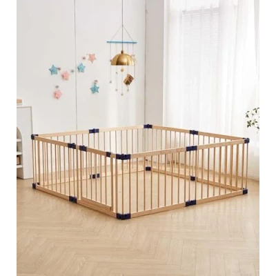 Afbeelding van Lucellia® Grondbox Inklapbare box 172x172 CM Playpen Baby Babypark Kruipbox Kinderbox Speelbox 8 panelen
