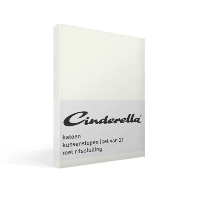 Afbeelding van Cinderella Weekend Kussenslopen met rits Katoen 40x80 cm Ivoor set van 2 stuks