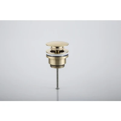 Afbeelding van Saniclear Brass afvoerplug / clickwaste geborsteld messing mat goud