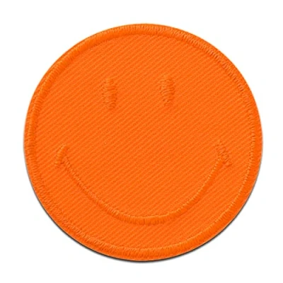 Afbeelding van Mono Quick Smiley © Oranje Lapjes Appliqués overdrukplaatjes Applicaties opnaaien opstrijken Lap Patches, Maat: 5 x cm