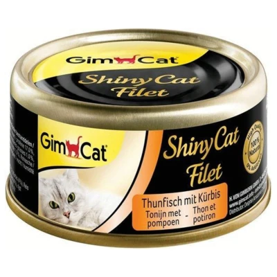 Afbeelding van Gimcat Shinycat Filet 70 g Kattenvoer Tonijn&amp;Pompoen