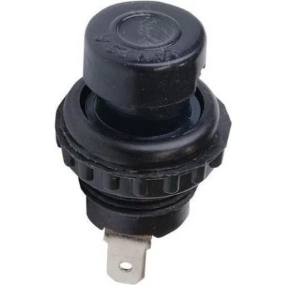 Afbeelding van Schakelaar Push Button 2 Polig 25A 12 24V Zwart Rond