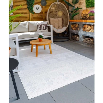 Afbeelding van Buitenkleed Elvora Linea Crème 280x370 Cm