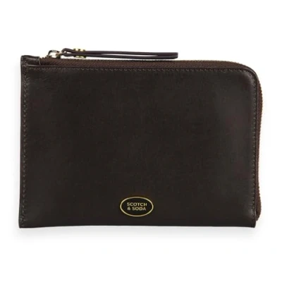 Afbeelding van SCOTCH &amp; SODA Leather Travel Wallet Walnut