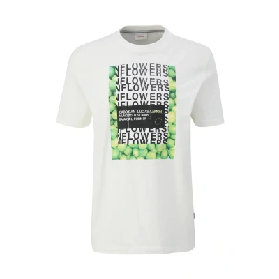Afbeelding van s.Oliver Tshirt print, Heren, Maat: Small, Weiß