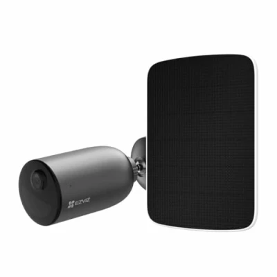 Afbeelding van Ezviz EB3 Kit 2K+ Beveiligingscamera Standalone Batterij Camera met Zonnepaneel 2K Kleurnachtlicht Wifi Tot 210 dagen batterijduur Zwart