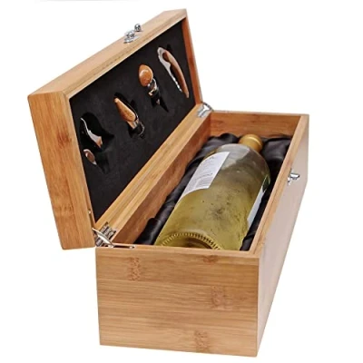 Afbeelding van Wijn Gift Box Set by Case Elegance… (Bamboo)