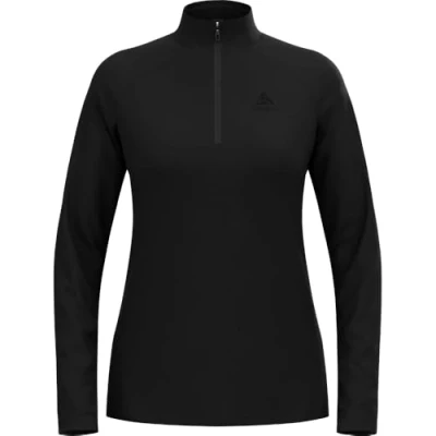 Afbeelding van Odlo Fleece pullover dames Essential Light I Midlayer met halve ritssluiting lange mouwen wandelshirt