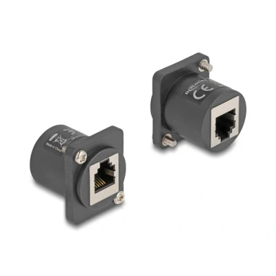 Afbeelding van Delock D Typ Modul RJ12 Buchse zu mit Schrauben schwarz HQ pr