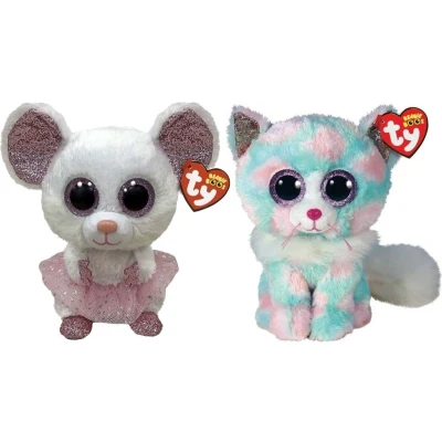 Afbeelding van Ty Knuffel Beanie Buddy Nina Mouse &amp; Opal Cat