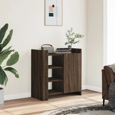 Afbeelding van Dressoir 73,5x35x75 cm bewerkt hout bruin eikenkleur