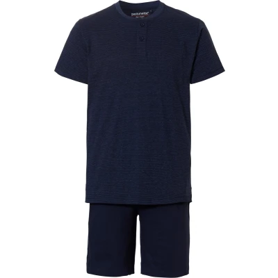 Afbeelding van Pastunette for men shortama met strepen donkerblauw