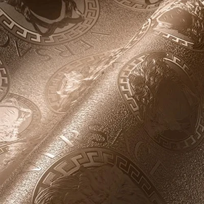 Afbeelding van SATIJN GLANZEND roze KLASSIEK BEHANG Design A.S. Création Versace 5