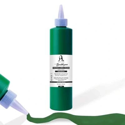 Afbeelding van Stofkleur 500ml. Wasvaste textielverf. T shirt kleur voor lichte stoffen. Wasmachinebestendig, wasbestendig. Textielverf, textielverf fixatie door strijken (groen)