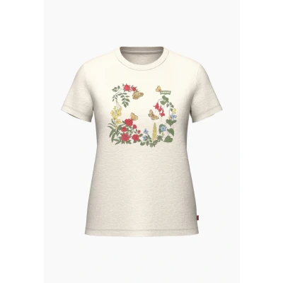Afbeelding van Levi&#039;s® Plus T shirt Perfect Tee met gebloemd batwing logo