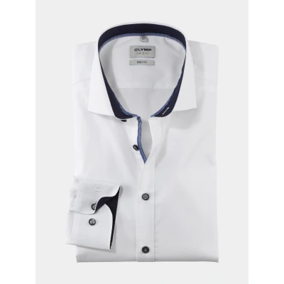 Afbeelding van Olymp Level Five BODY FIT Zakelijk overhemd, Heren, Maat: 46, White