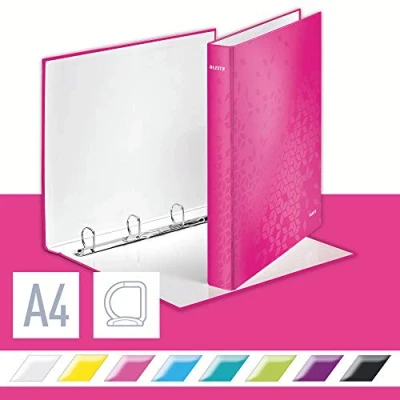 Afbeelding van Leitz Ringmap met 4 ringen, formaat A4 maxi No Fucsia metallizzato